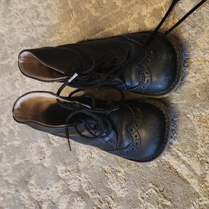 Bu And The Duck flora henri  Leather Boots Black Sz 7 Made In Italy